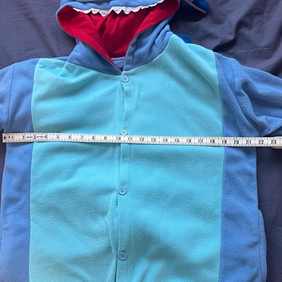 Disney Stitch Fleece Onesie with Hoodie Size Women S/M or Men's S - Picture 6 of 9